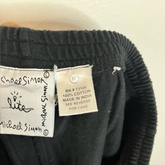 Michael Simon Lite Black Cotton Halloween Pumpkin Embroidered Pants: - Picture 4 of 10